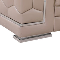 29-38" Modern Beige Leather Chair