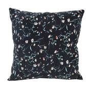 Navy Floral Corduroy Pillow