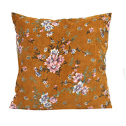 Mustard Floral Corduroy Pillow