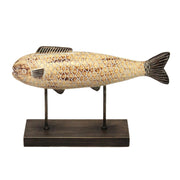 Wood Fish Table Top Sculpture