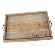 "Gather" Wood Tray