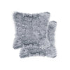2-Pack Faux Fur Pillow 18" X 18" - Grey