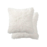 2-Pack Faux Fur Pillow 18" X 18" - Off White