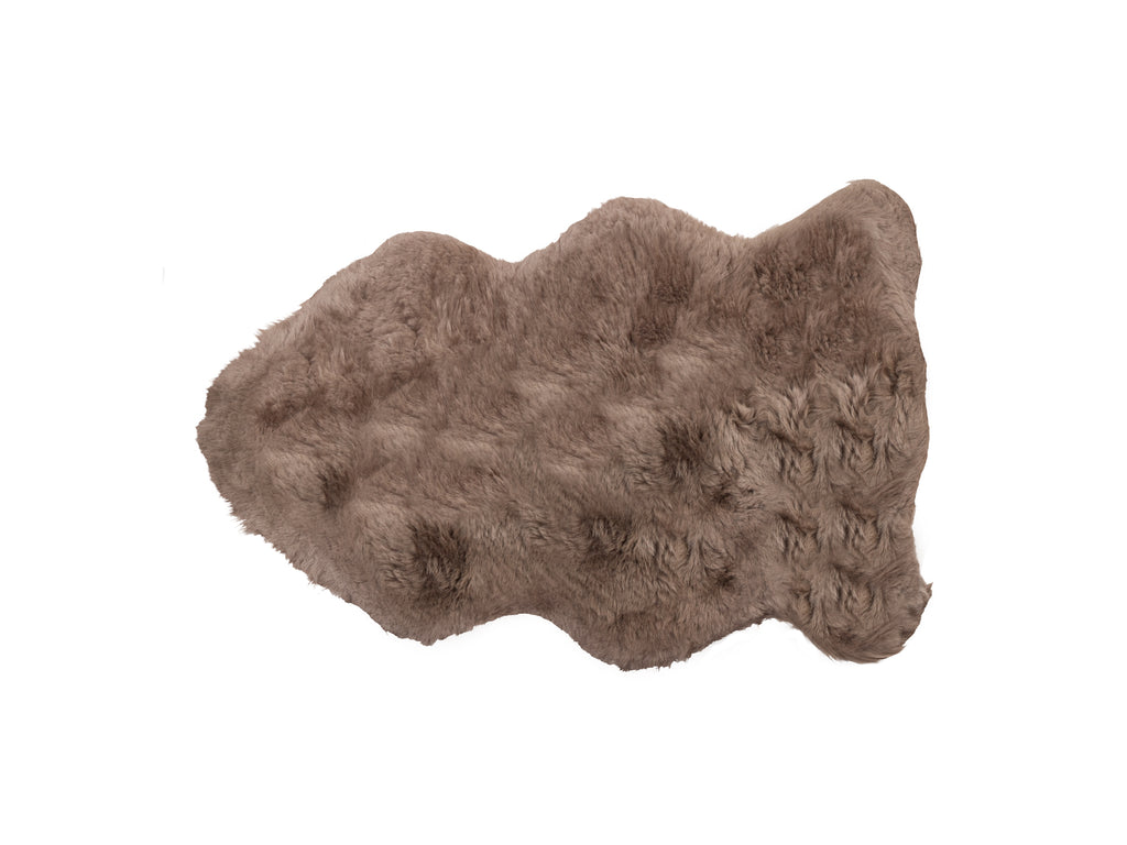 Icelandic Sheepskin Single Long-Haired Rug Approx 2' X 3' - Taupe