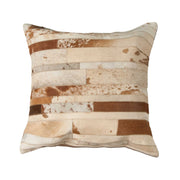 Torino Classic Large Madrid Cowhide Pillow 22" X 22" - Brown-White