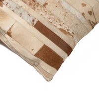 Torino Classic Large Madrid Cowhide Pillow 22" X 22" - Brown-White