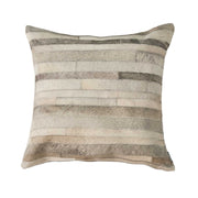 Torino Classic Large Madrid Cowhide Pillow 22" X 22" - Grey
