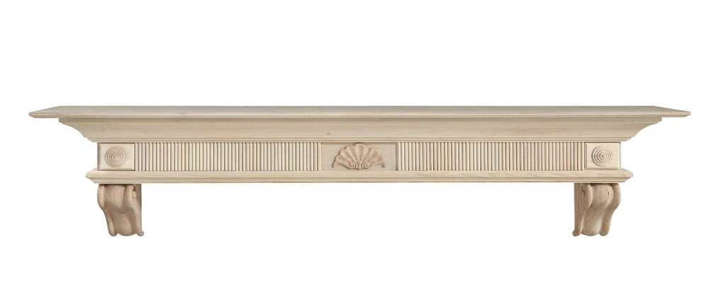 60" Classic Unfinished Wood Mantel Shelf