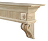 60" Classic Unfinished Wood Mantel Shelf