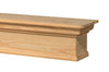48" Sophisticated Unfinished Pine Wood Mantel Shelf