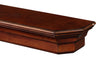 48" Contemporary Distressed Cherry Wood Mantel Shelf