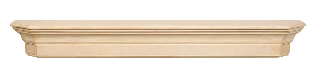 60" Elegant Unfinished Wood Mantel Shelf
