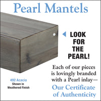 60" Sophisticated Weathered Grey Wood Mantel Shelf