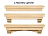48" Classic Unfinished Wood Mantel Shelf