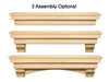 72" Elegant Unfinished Wood Mantel Shelf