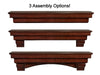 72" Sophisticated Distressed Cherry Wood Mantel Shelf