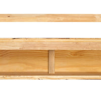 60" Modern Rustic Medium Distressed Pine Wood Mantel Shelf