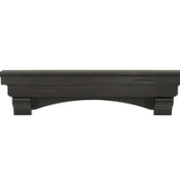 72" Classic Espresso Pine Wood Mantel Shelf