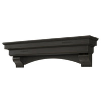 72" Classic Espresso Pine Wood Mantel Shelf