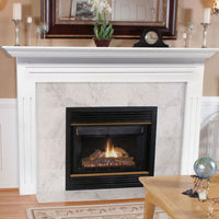 48" Elegant White MDF Mantel Shelf