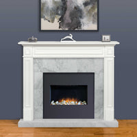 48" Sophisticated White MDF Mantel Shelf