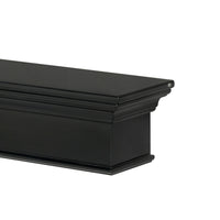 48" Classic Design Black MDF Mantel Shelf