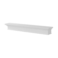 60" Classic Design White MDF Mantel Shelf