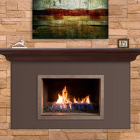 48" Modern Brown MDF Mantel Shelf