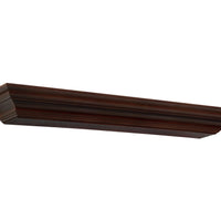 48" Modern Brown MDF Mantel Shelf