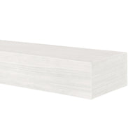 48" Non-Combustible Whitewash Fiberglass and Cement Aggregate Mantel Shelf