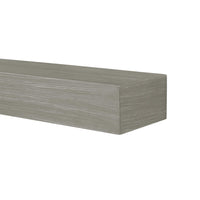 72" Non-Combustible Graywash Fiberglass and Cement Aggregate Mantel Shelf