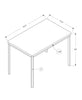 30" White Particle Board, MDF, and Chrome Metal Dining Table
