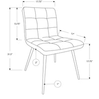 Two 31.5" Leather Look, Foam, Polyurethane, and Chrome Metal Dining Chairs