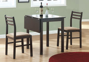 32.5" Solid Wood, MDF, and Beige Polyester Three Pieces Dining Set