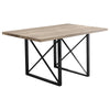 30" Particle Board, Hollow Core, MDF, and Black Metal Dining Table