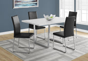 30.25" Particle Board and Chrome Metal Dining Table