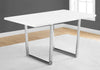 30.25" Particle Board and Chrome Metal Dining Table