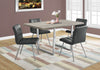 30.25" Dark Taupe Particle Board and Chrome Metal Dining Table