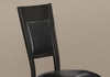 Two 39" Cappuccino Solid Wood & MDF Dining Chairs with Brown Leather Look Seats