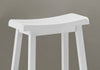 Two 29" White Solid Wood and MDF Saddle Seat Barstools