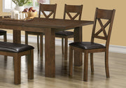 Two 40" Walnut Dining Chairs with Brown Sets