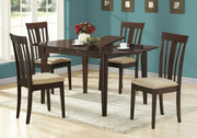 30" Cappuccino Solid Wood and MDF Dining Table with a Leaf
