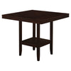 36" Cappuccino Solid Wood, MDF, and Veneer Counter Height Dining Table