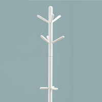 COAT RACK - 69"H - WHITE WOOD CONTEMPORARY STYLE