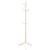 COAT RACK - 69"H - WHITE WOOD CONTEMPORARY STYLE
