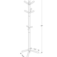 COAT RACK - 69"H - WHITE WOOD CONTEMPORARY STYLE