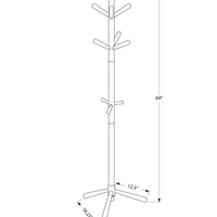 COAT RACK - 69"H - CAPPUCCINO WOOD CONTEMPORARY STYLE