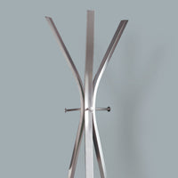 COAT RACK - 72"H - SILVER METAL CONTEMPORARY STYLE