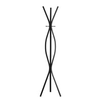 COAT RACK - 72"H - BLACK METAL CONTEMPORARY STYLE