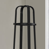 COAT RACK - 72"H - BLACK METAL WITH AN UMBRELLA HOLDER